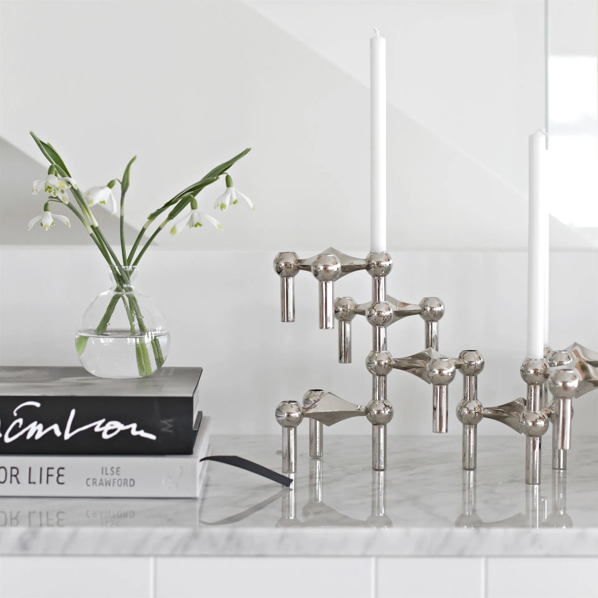 STOFF Nagel κηροπήγιο συσκευασία 6 τεμαχίων - Χρώμιο STOFF