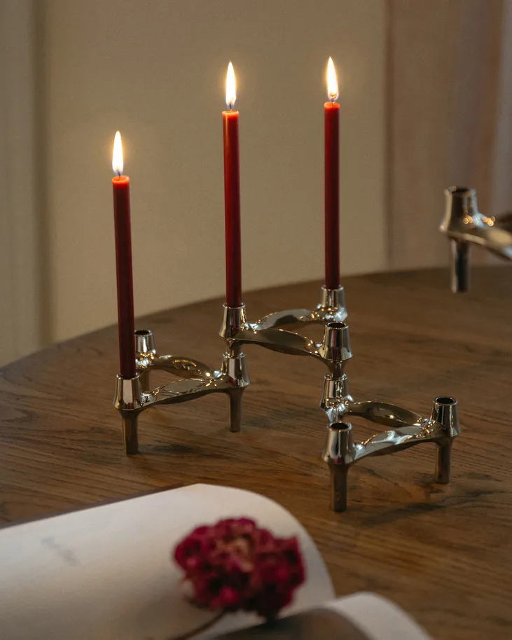 Διακοσμητικός κηροπήγιο STOFF Nagel BMF 3 τεμαχίων, Χρώμιο STOFF