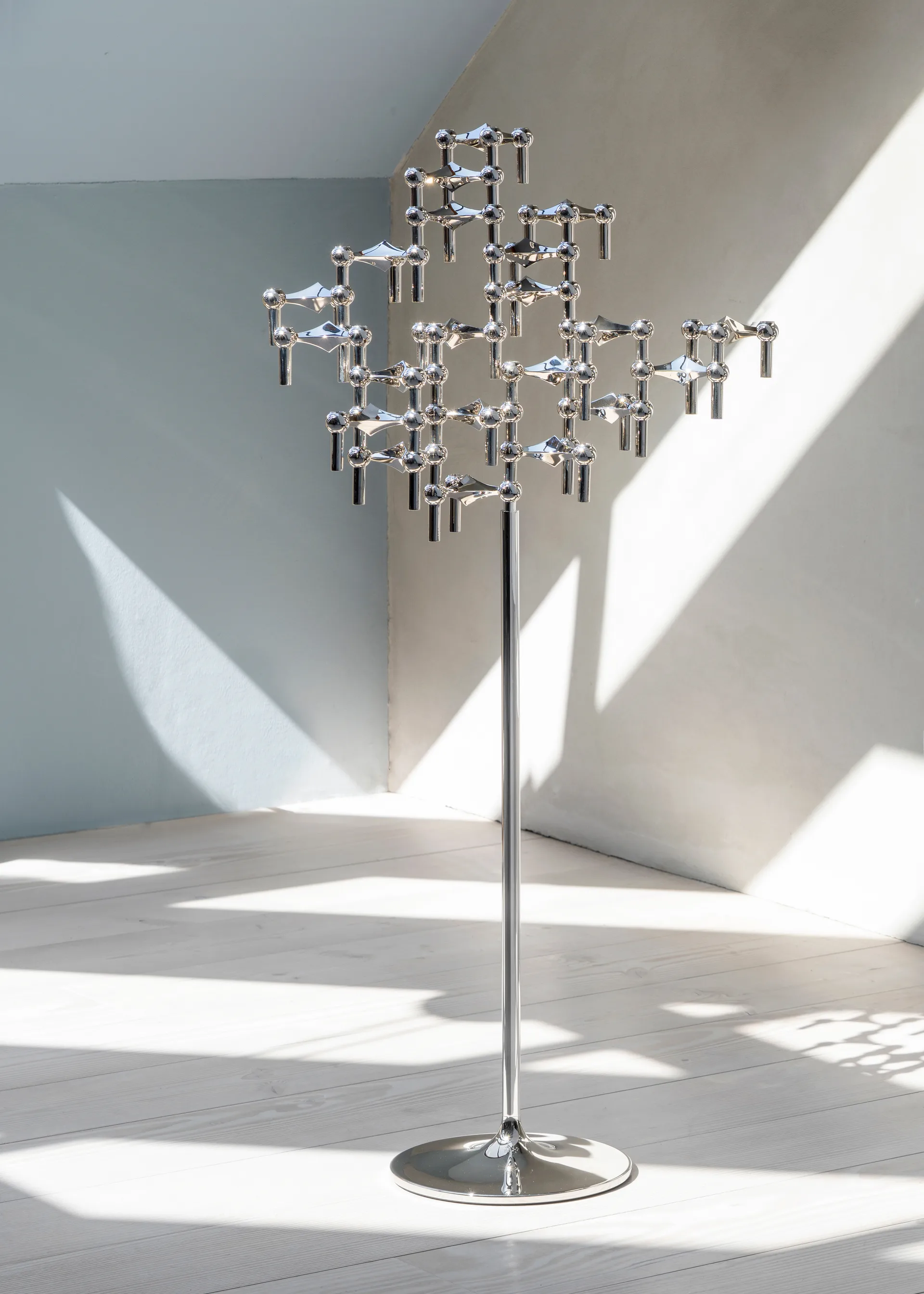 STOFF Nagel floor Kηροπήγια 70 εκ., Χρώμιο STOFF