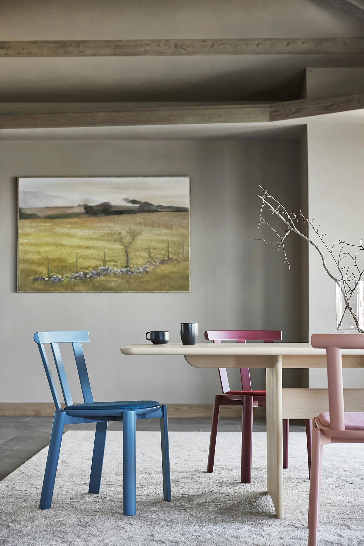 Τραπέζι Alt 320x110 cm σημύδα, Ανοιχτό ματ βερνίκι Stolab