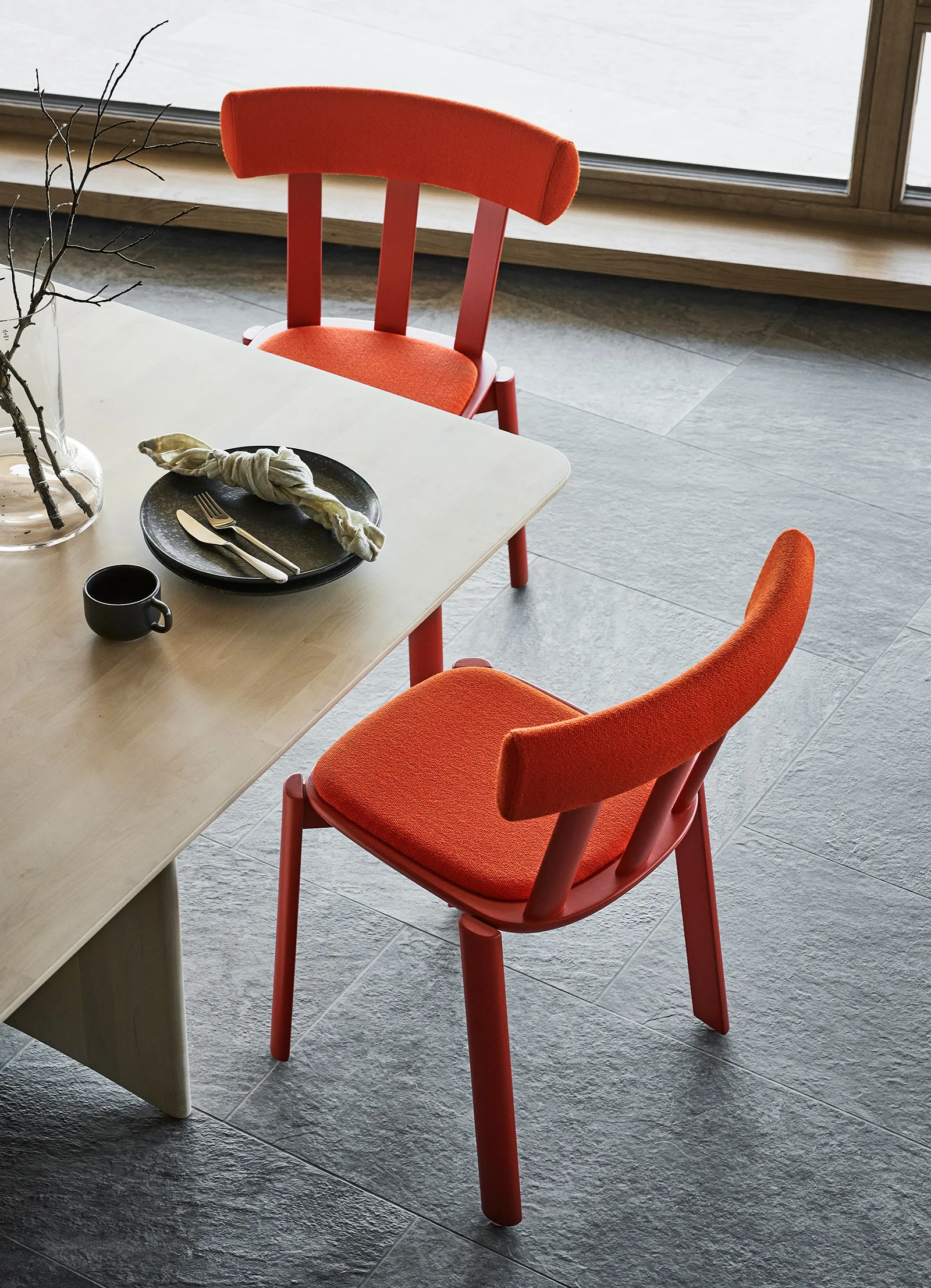 Τραπέζι Alt 90x320 cm σημύδα, Ανοιχτό ματ βερνίκι Stolab