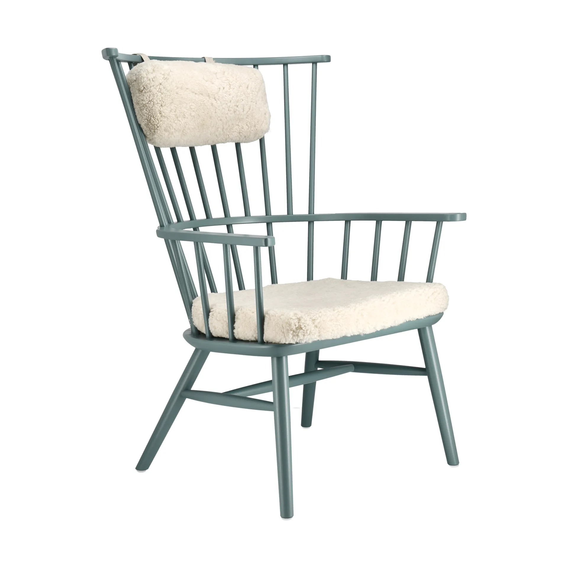 Πολυθρόνα Henriette με μαξιλάρι και μαξιλαράκι αυχένα, Ομίχλη-Moonlight Stolab