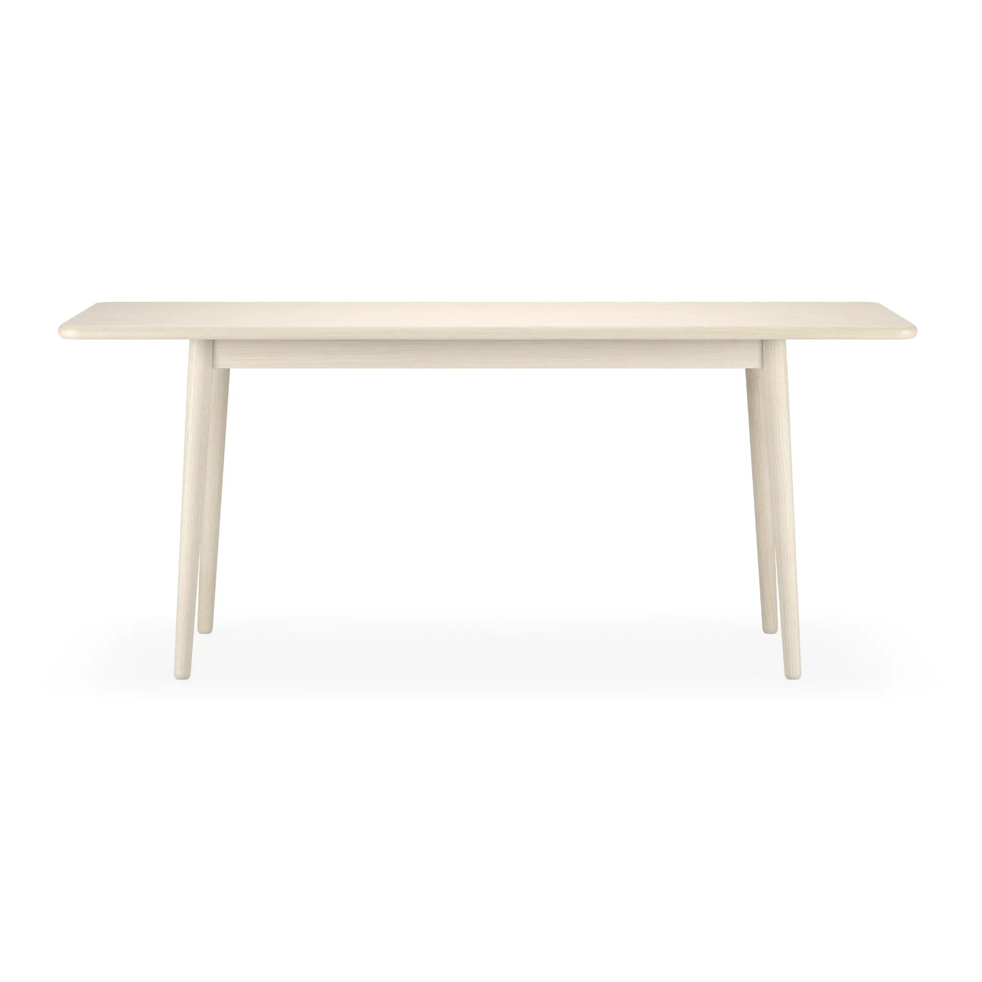 Miss Holly table 175x100 + 2 φύλλα επέκτασης 2x50 εκ, Σημύδα λαδωμένη λευκή Stolab