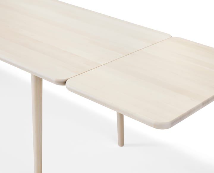 Miss Holly table 175x100 + 2 φύλλα επέκτασης 2x50 εκ, Σημύδα λαδωμένη λευκή Stolab