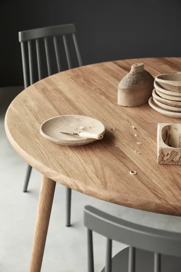 Miss Tailor τραπεζαρία στρογγυλή Ø130 εκ. - δρυς φυσικό λάδι, σταθερή επιφάνεια - Stolab