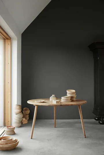 Miss Tailor τραπεζαρία στρογγυλή Ø130 εκ. - δρυς φυσικό λάδι, σταθερή επιφάνεια - Stolab