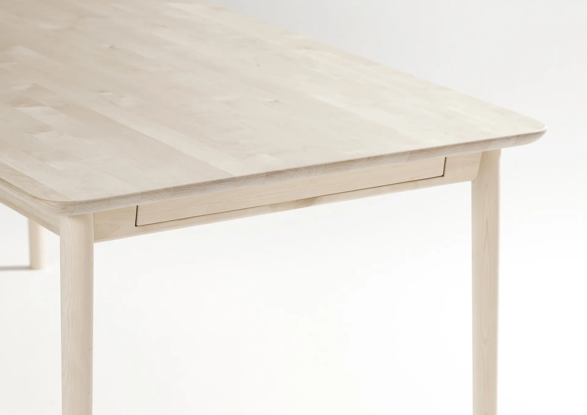 Τραπεζαρία, Prima Vista, Σημύδα λαδωμένη λευκή, 120x90 εκ white oiled + με 1 φύλλο επέκτασης Stolab