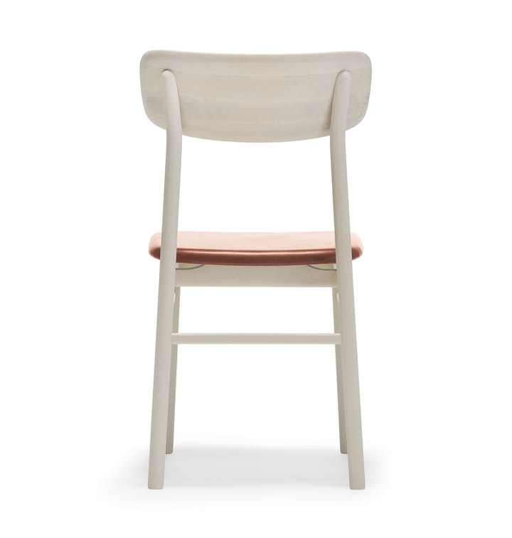 Καρέκλα, Prima Vista, σημύδα λαδωμένη λευκή - Δέρμα elmotique 43807 κονιάκ - Stolab