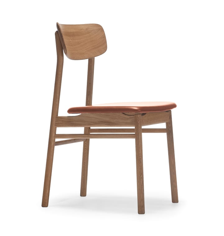 Καρέκλα, Prima Vista, λαδωμένη δρυς - Δέρμα elmotique 43807 κονιάκ - Stolab