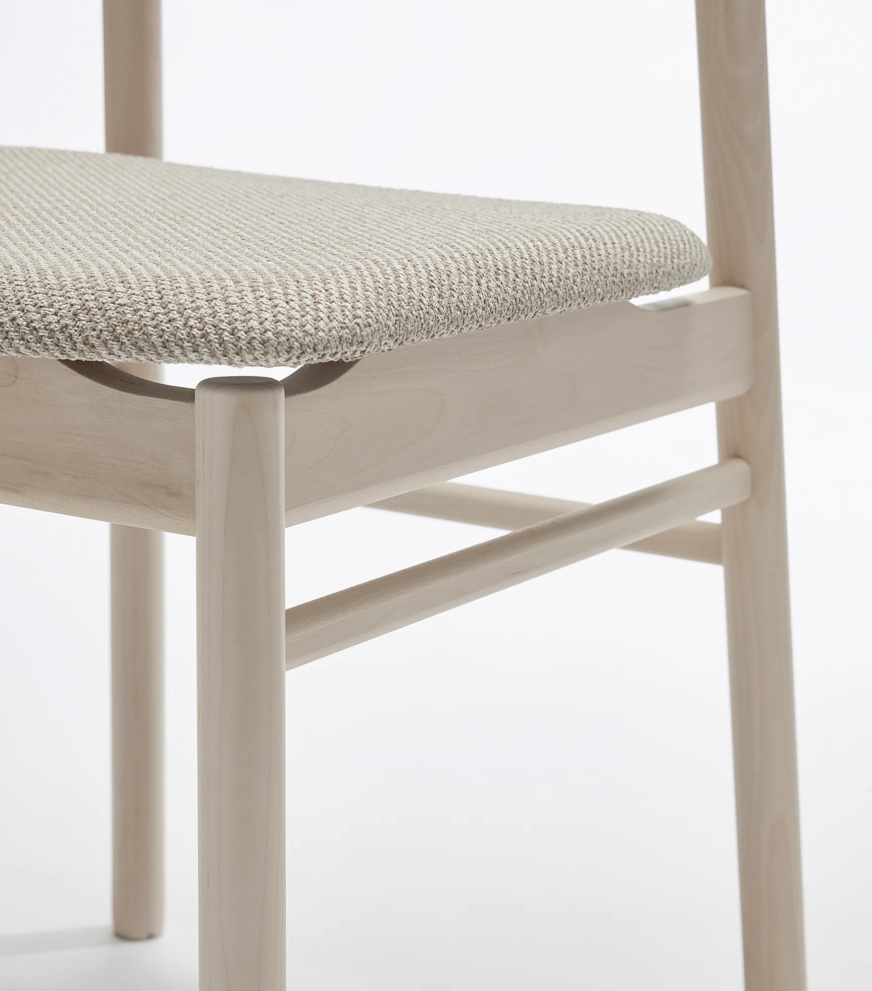 Καρέκλα, Prima Vista, σημύδα λαδωμένη λευκή, Textile Atto Driftwood V3576/01 γκρι Stolab