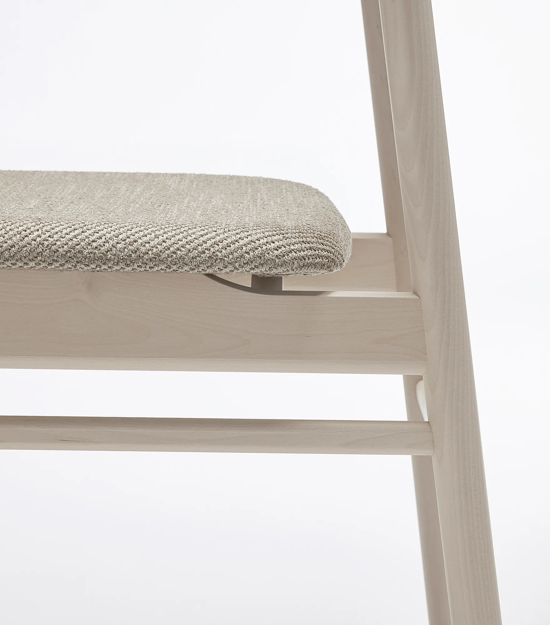 Καρέκλα, Prima Vista, σημύδα λαδωμένη λευκή, Textile Atto Driftwood V3576/01 γκρι Stolab