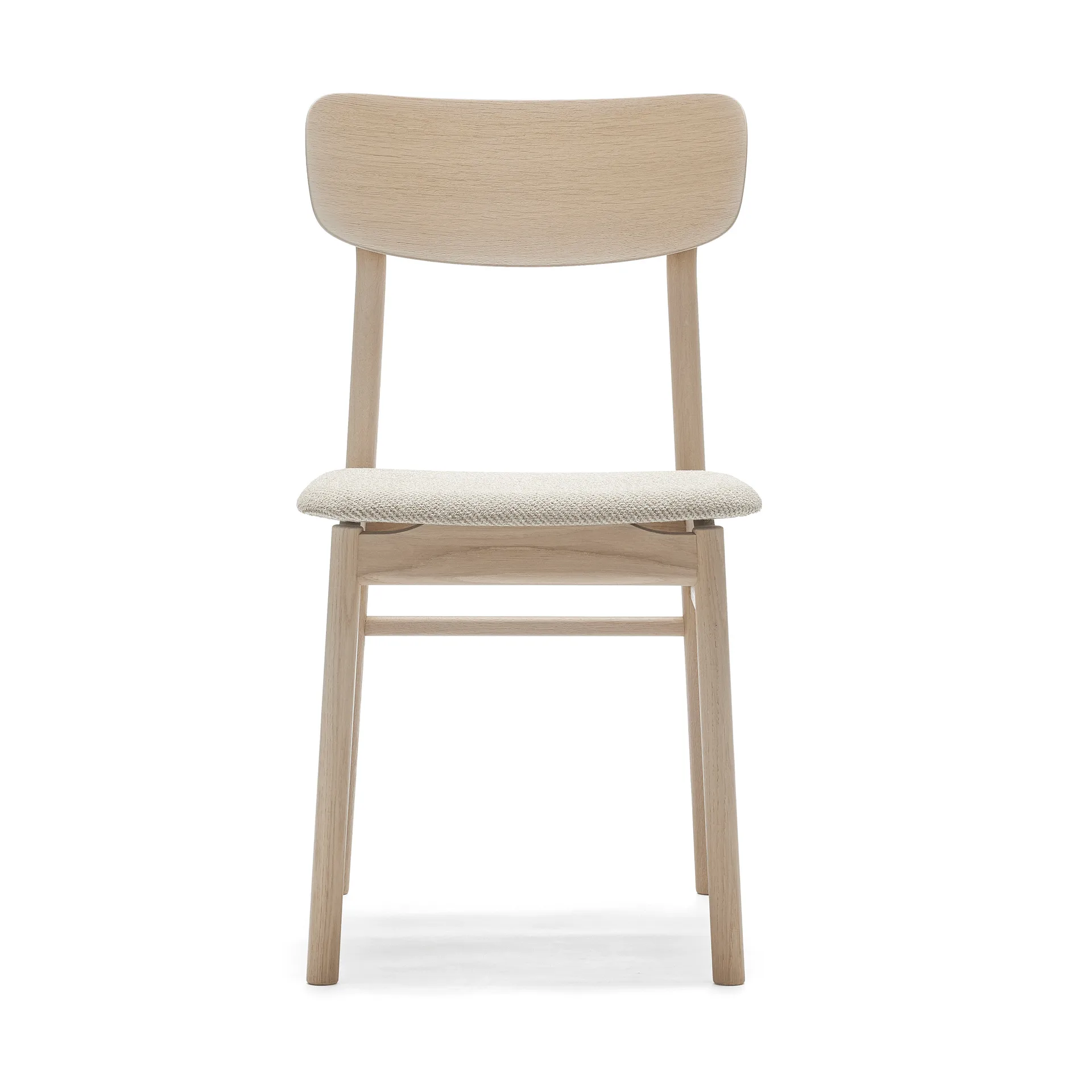 Καρέκλα, Prima Vista, δρυς λαδωμένη λευκή, Textile Atto Driftwood V3576/01 γκρι Stolab