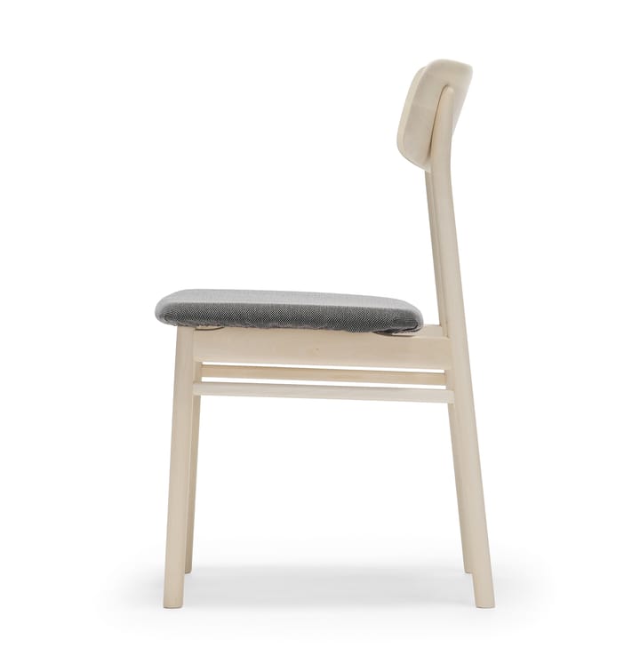 Καρέκλα από σημύδα, Prima Vista, ανοιχτό ματ φινίρισμα - Textile blues 9202 καφέ-μπεζ - Stolab
