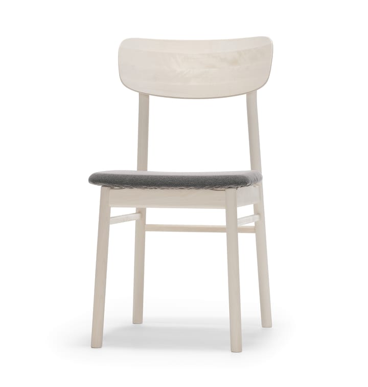 Καρέκλα, Prima Vista, σημύδα λαδωμένη λευκή - Textile blues 9202 καφέ-μπεζ - Stolab