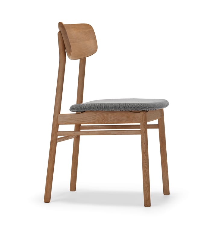 Καρέκλα, Prima Vista, λαδωμένη δρυς - Textile blues 9202 καφέ-μπεζ - Stolab