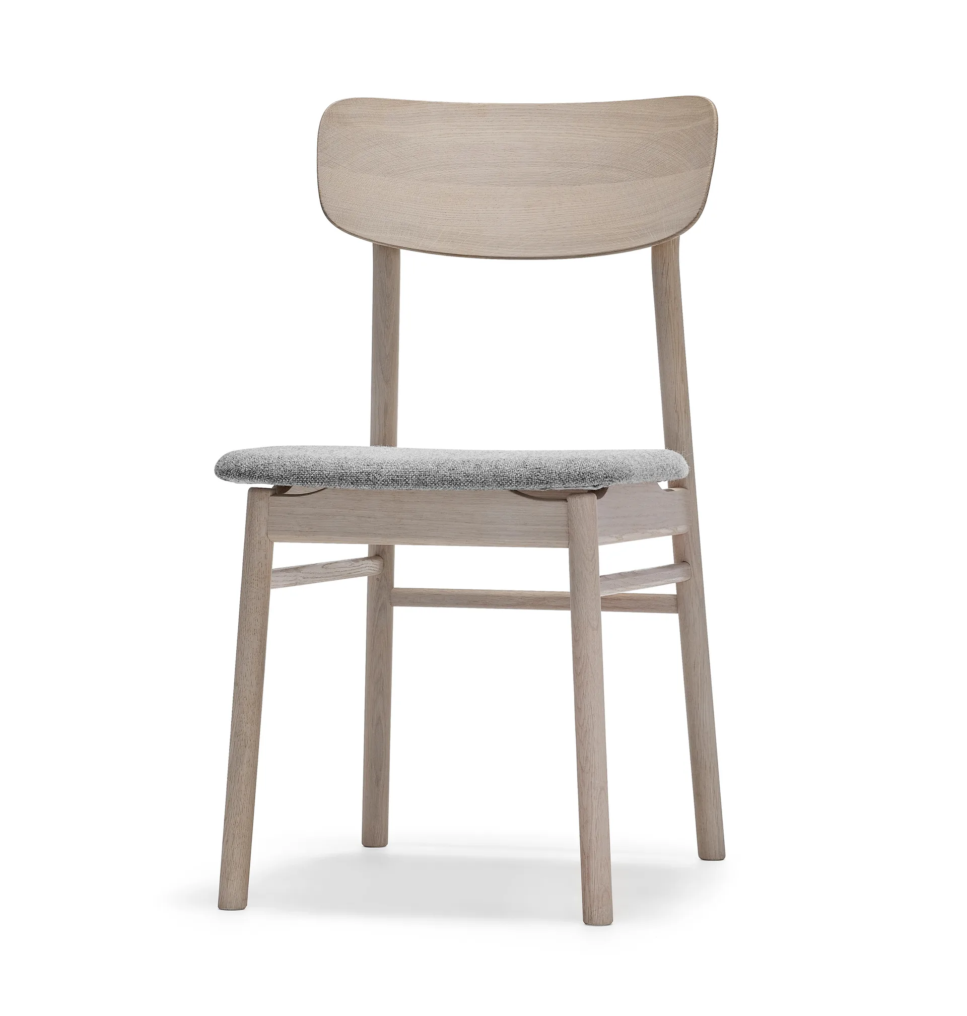 Καρέκλα, Prima Vista, δρυς λαδωμένη λευκή, Textile hallingdal 65-130 γκρι Stolab