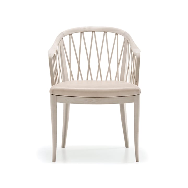 Καρέκλα με μπράτσα, Widemar - Δέρμα tärnsjö φυσικό, λαδωμένη σημύδα - Stolab