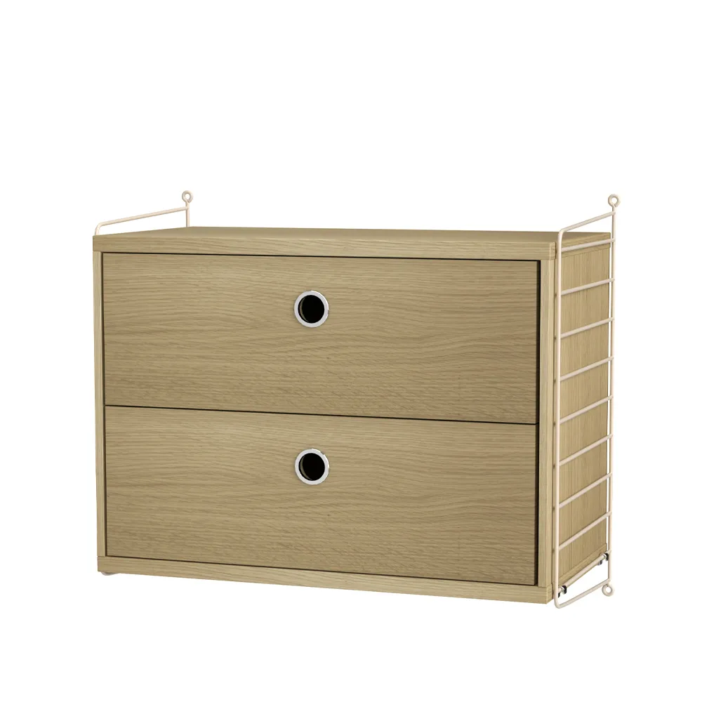 String υπνοδωμάτιο δρυς & μπεζ - Συνδυασμός Α String