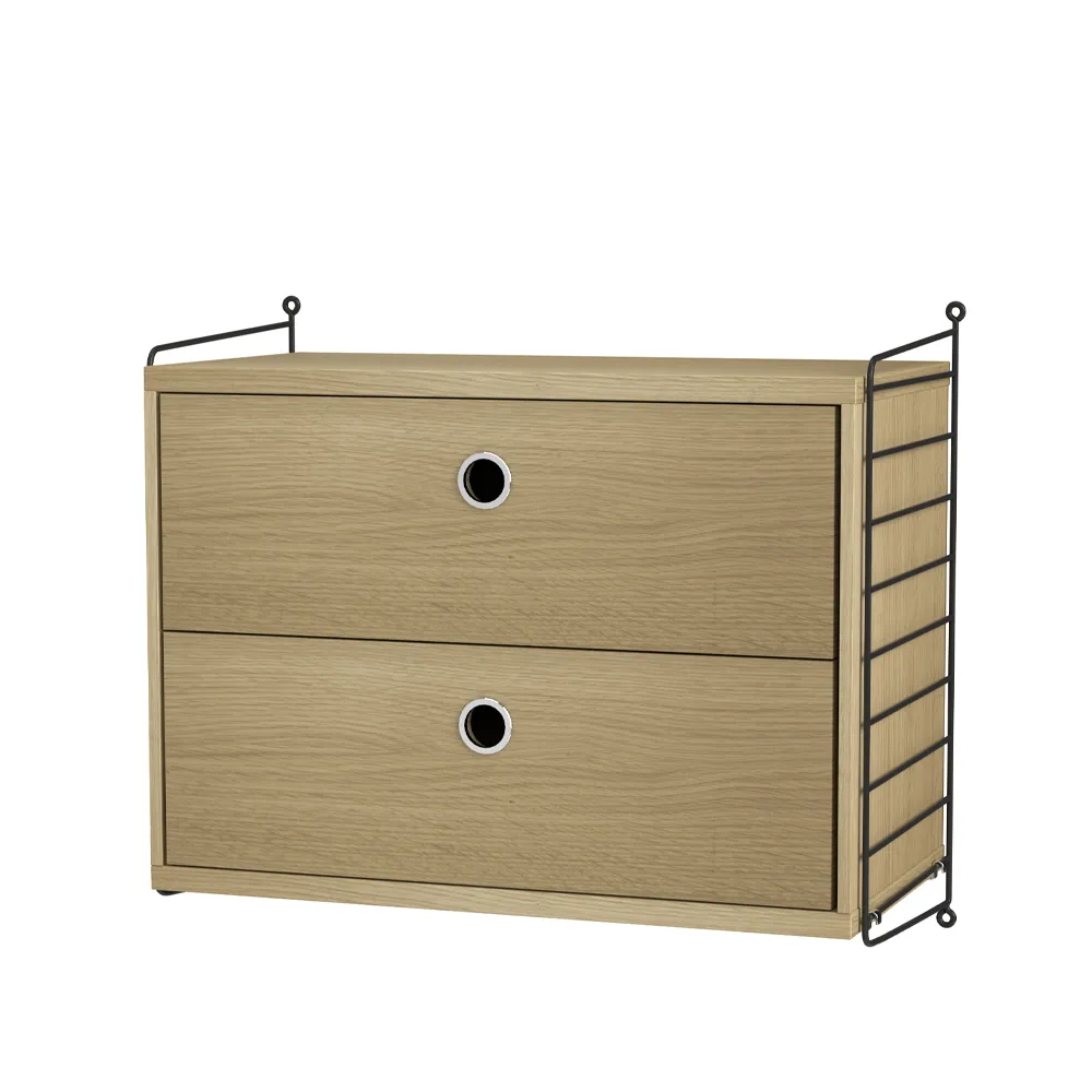 String υπνοδωμάτιο δρυς & μαύρο - Συνδυασμός Α String