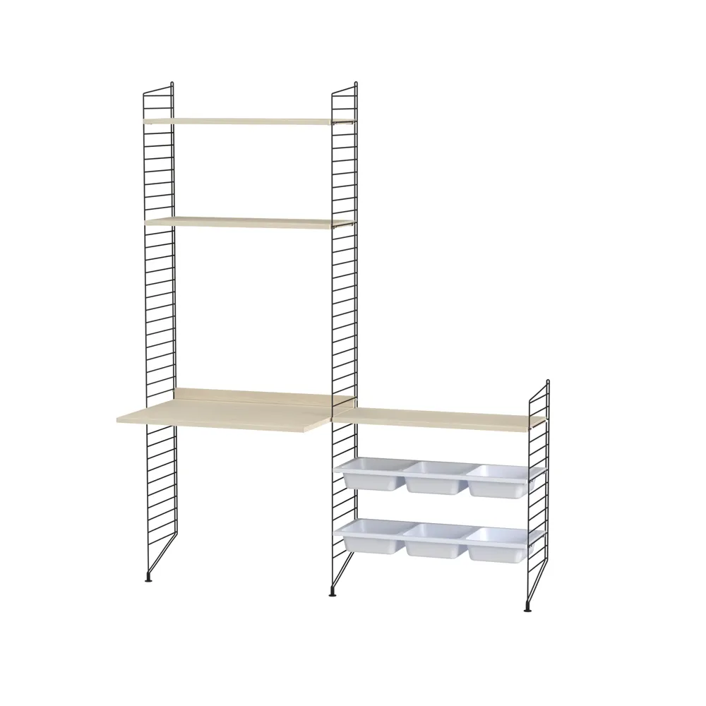 String παιδικό δωμάτιο οξιά & μαύρο - Συνδυασμός Ε String