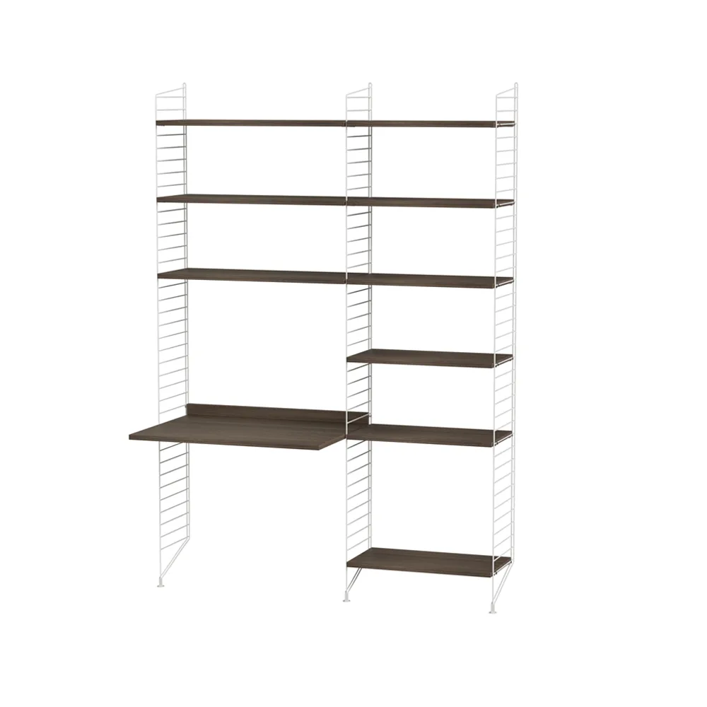 String γραφείο καρυδιά & λευκό - Συνδυασμός Β String