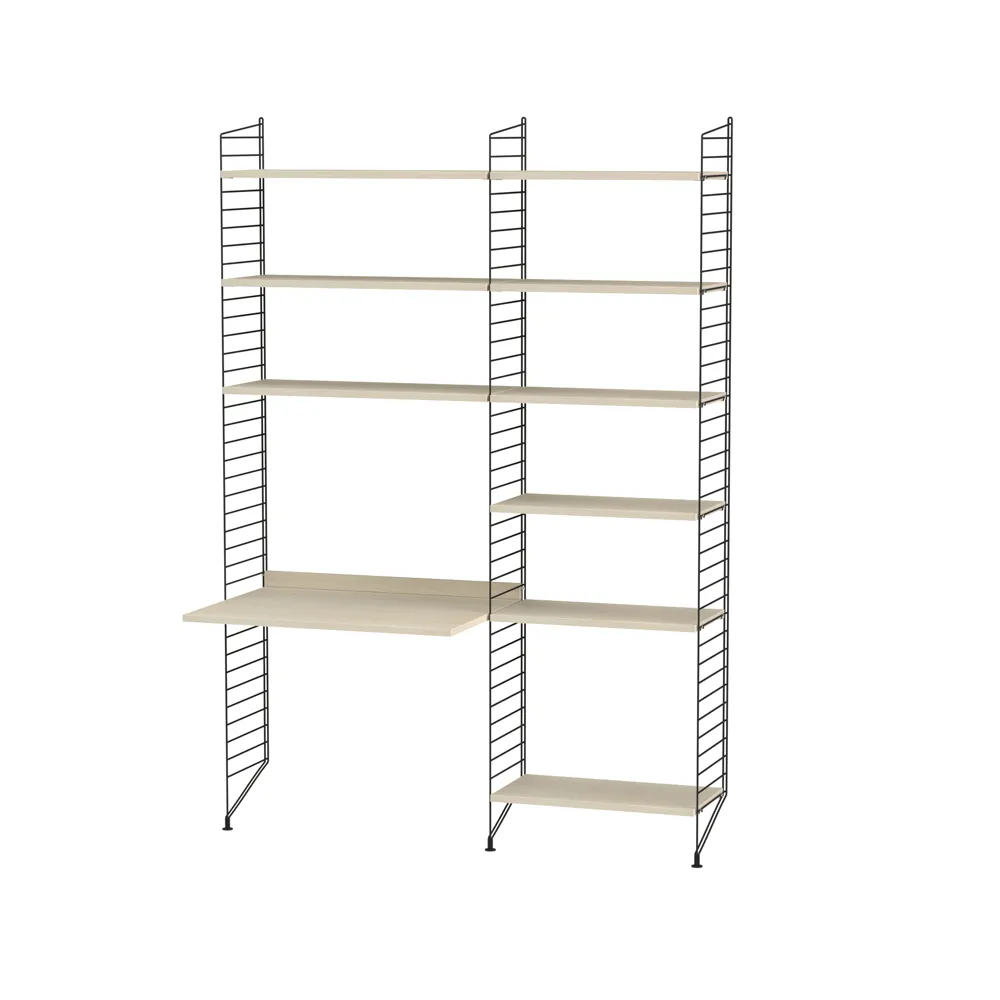 String γραφείο φλαμουριά & μαύρο - Συνδυασμός Β String