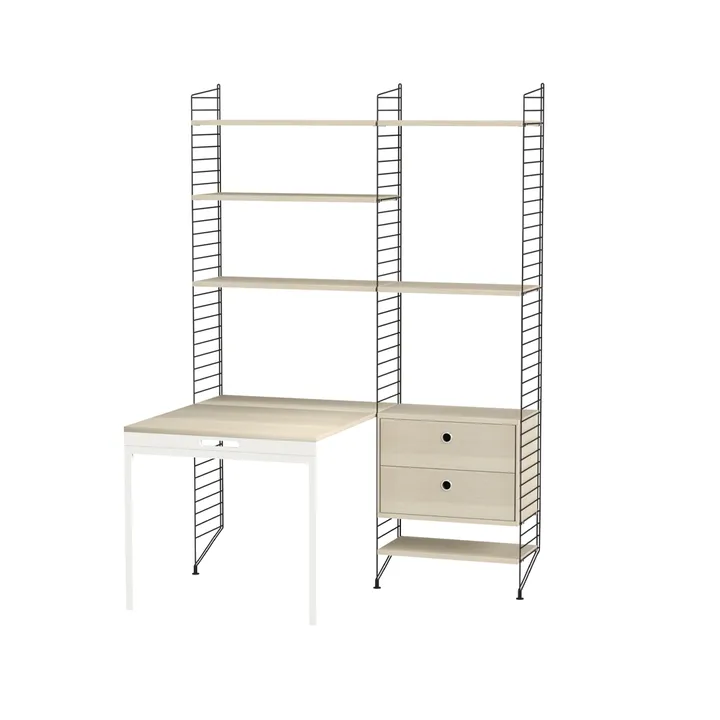 String γραφείο φλαμουριά & μαύρο - Συνδυασμός Ε - undefined - String