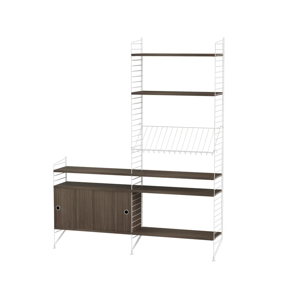 String σαλόνι καρυδιά & λευκό - Συνδυασμός Κ String