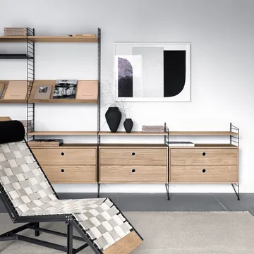 String σαλόνι οξιά & μαύρο - Συνδυασμός Κ - undefined - String