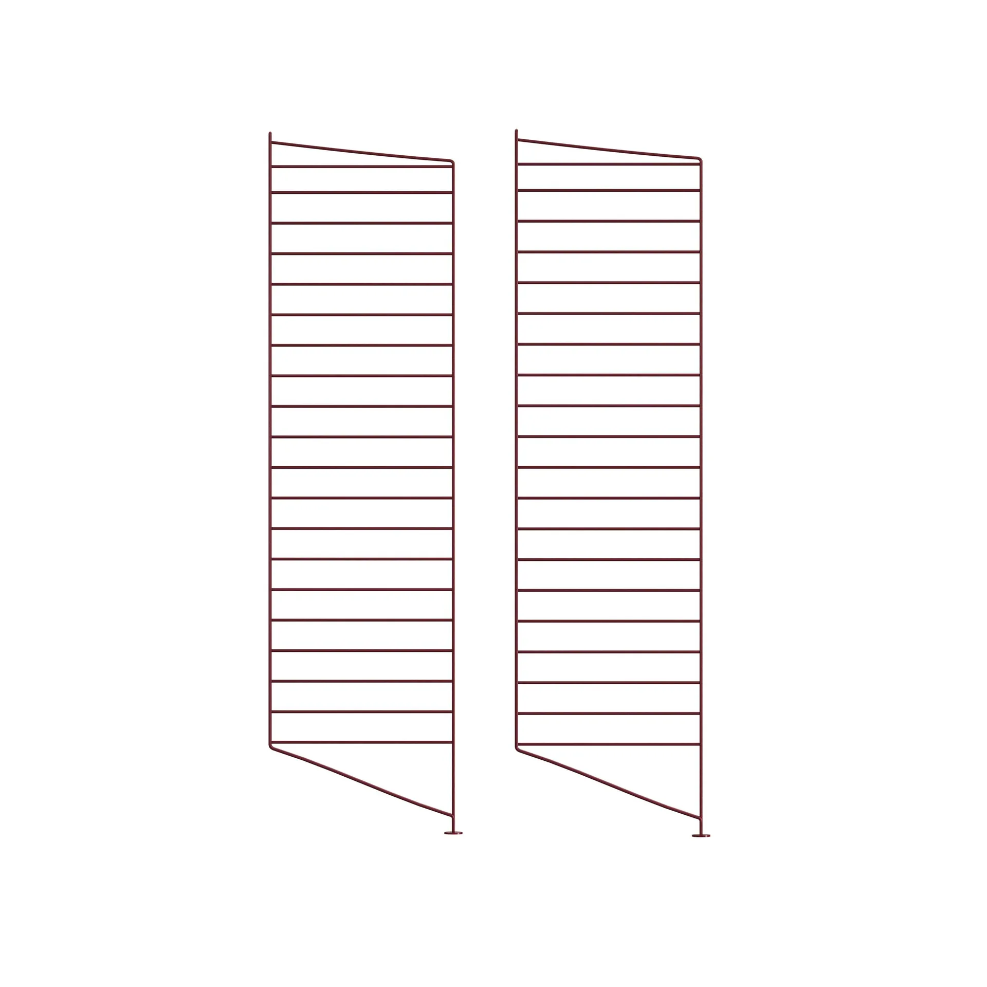 Πλαίσιο δαπέδου String, Σκούρο κόκκινο, 115x30 εκ., 2 τεμάχια String