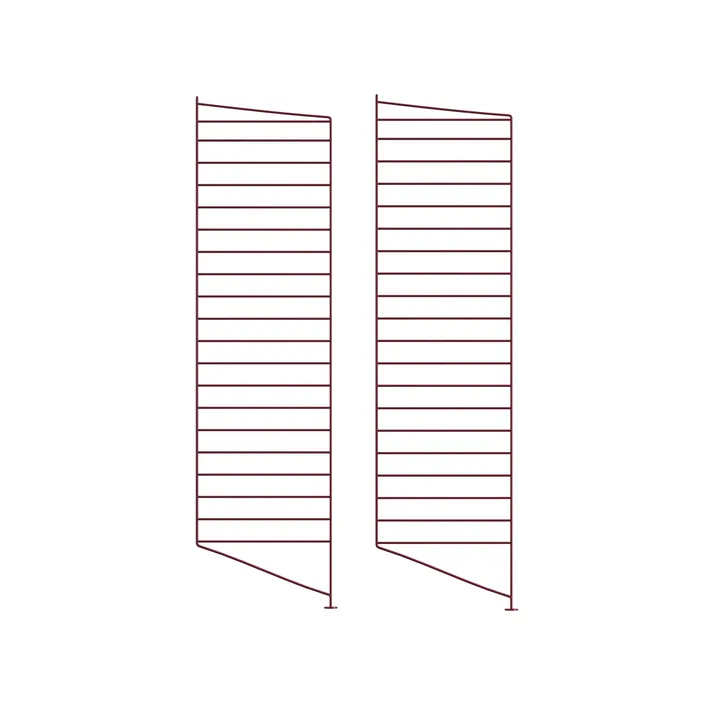 Πλαίσιο δαπέδου String - Σκούρο κόκκινο, 115x30 εκ., 2 τεμάχια - String