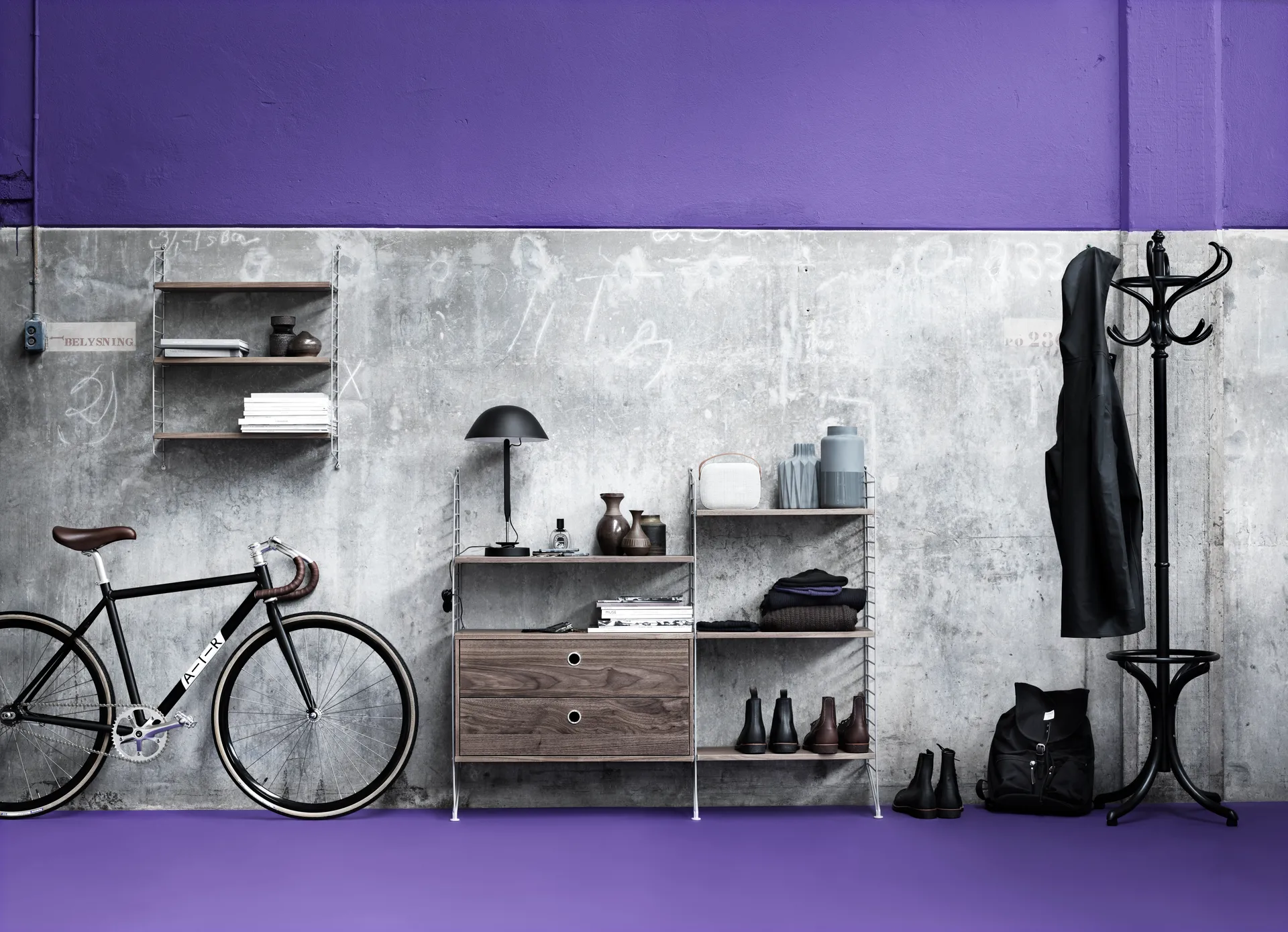 Πλαίσιο δαπέδου String, Λευκό, 115x30 cm , 2-τμχ  String