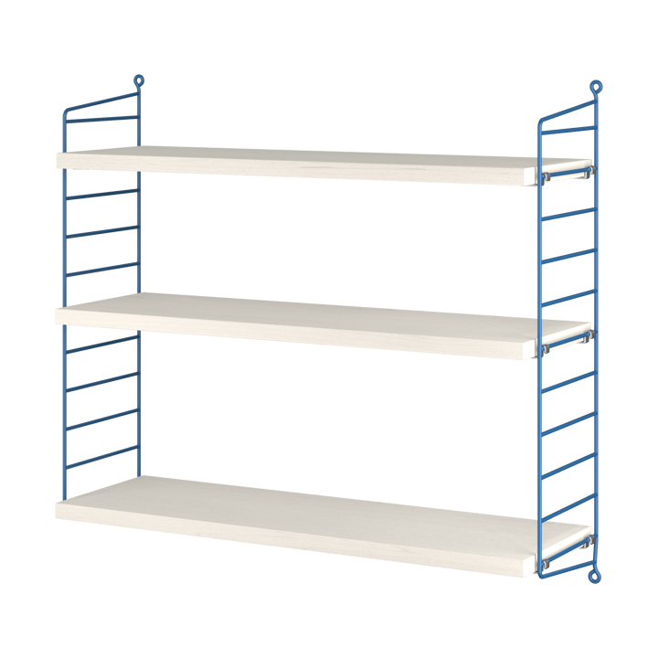 String 1949-2024 ράφι Limited Edition 60x60x20 cm, Blue/white oiled pine String