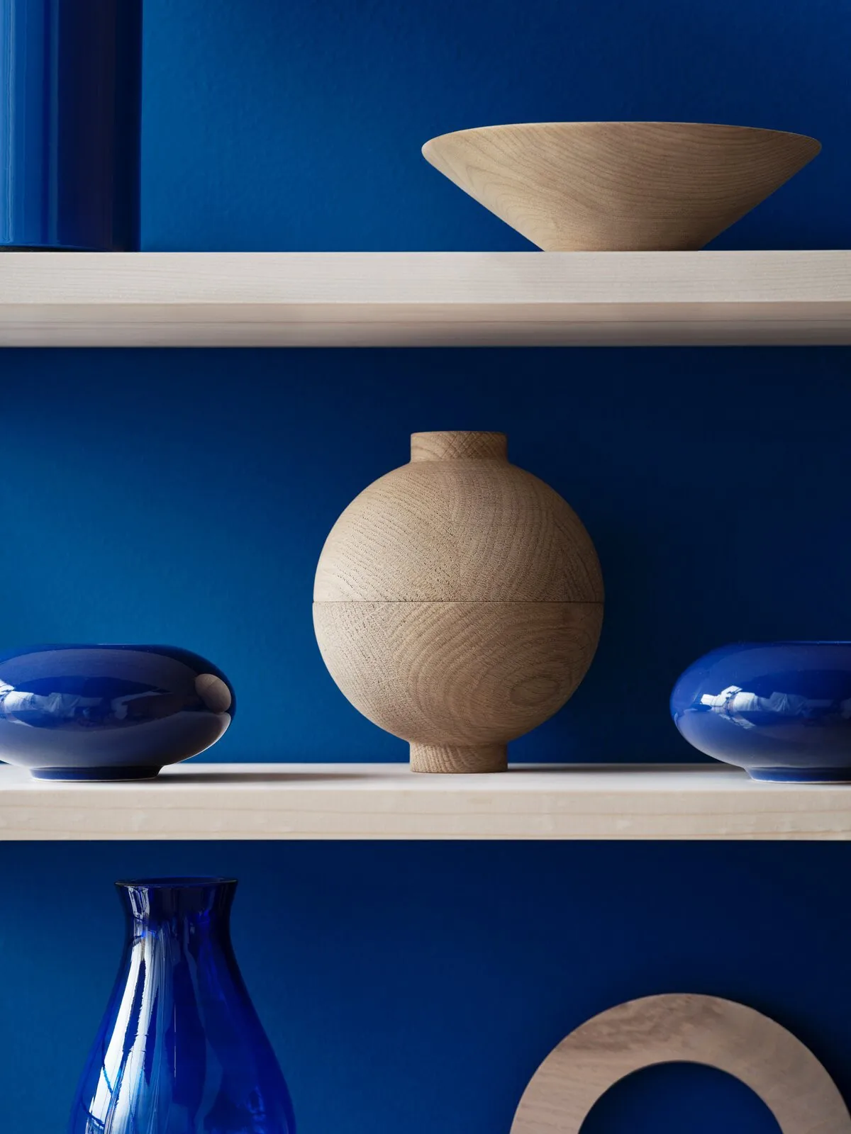 String 1949-2024 ράφι Limited Edition 60x60x20 cm, Blue/white oiled pine String