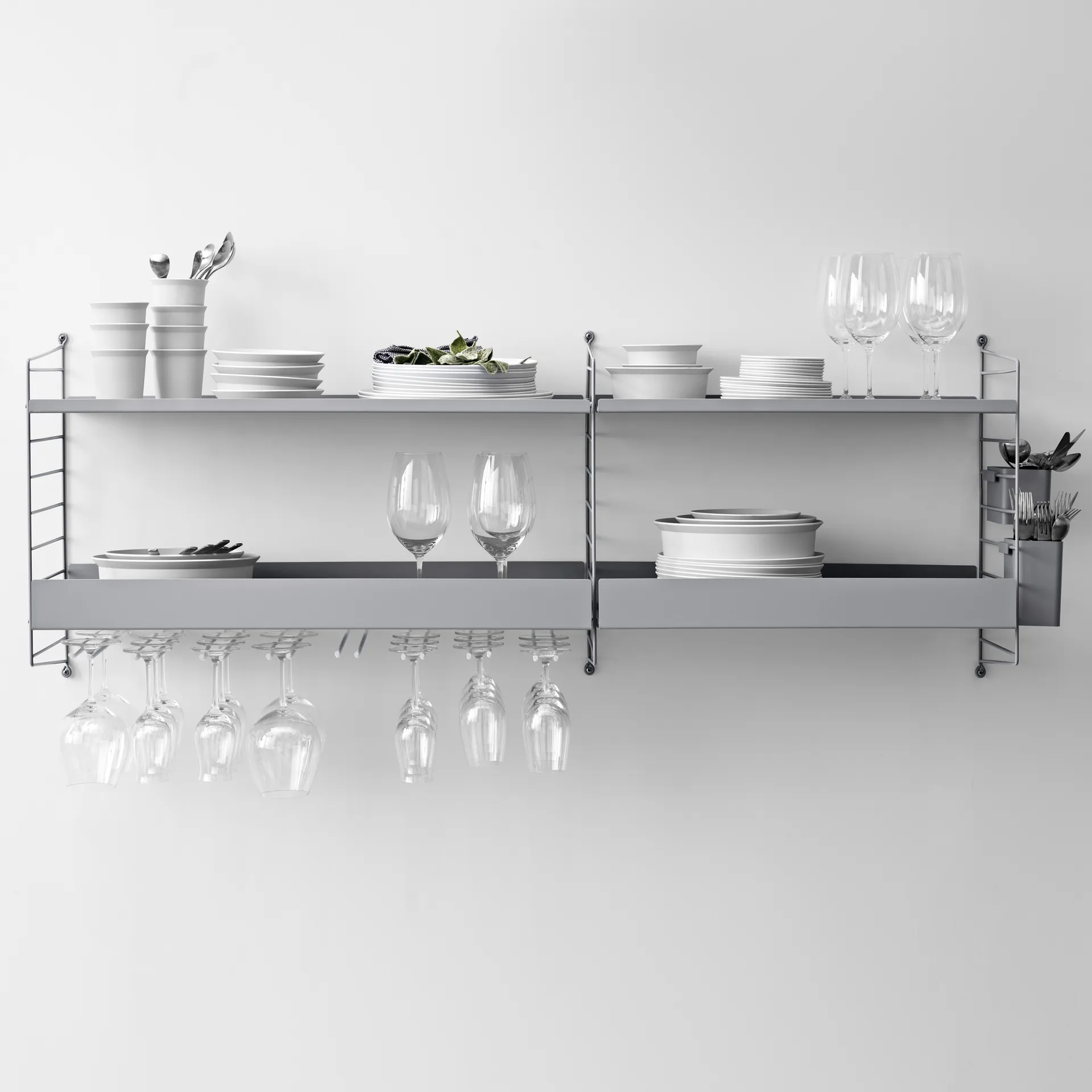 Ράφια για κρεμάστρες String 2-τμχ, Μπεζ, 30εκ String