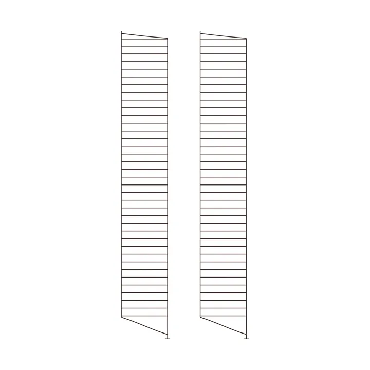 Πλαίσιο δαπέδου String - Σκούρο καφέ, 200x30 εκ., 2-πακέτο - String