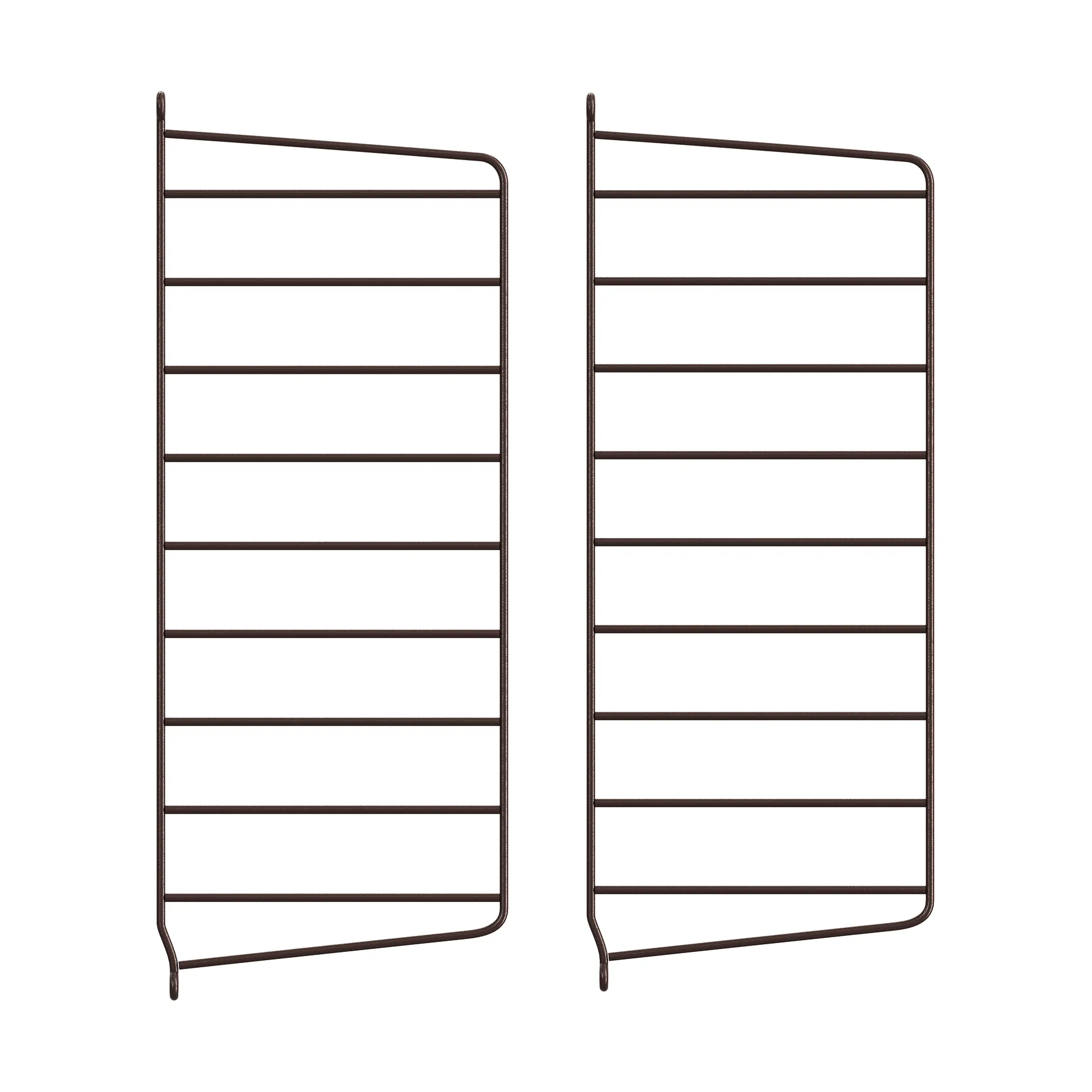 Πάνελ τοίχου String, Σκούρο καφέ, 50x20 εκ., σετ 2 τεμαχίων String