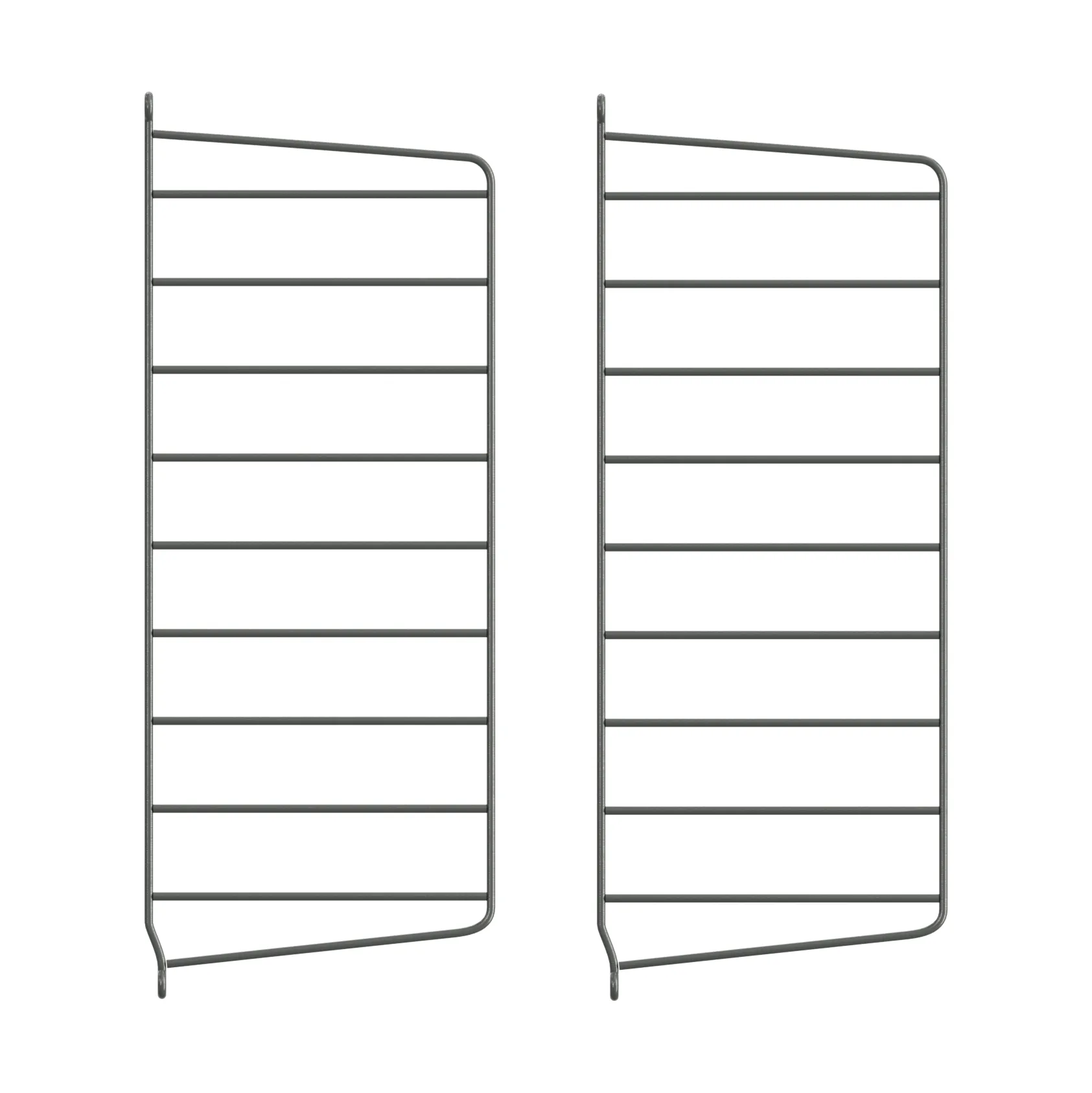 Πάνελ τοίχου String, Σκούρο γκρί, 50x20 cm, 2-τμχ String