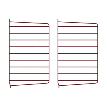 Πάνελ τοίχου String - Σκούρο κόκκινο, 50x30 εκ., 2 τεμάχια - String