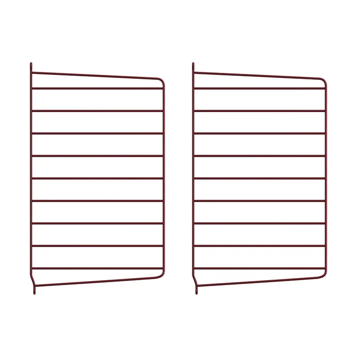 Πάνελ τοίχου String - Σκούρο κόκκινο, 50x30 εκ., 2 τεμάχια - String