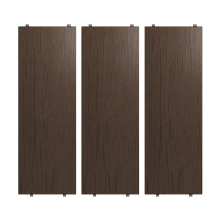 Ράφι String - Σκούρα δρυς, 58x20 εκ., 3-πακέτο - String