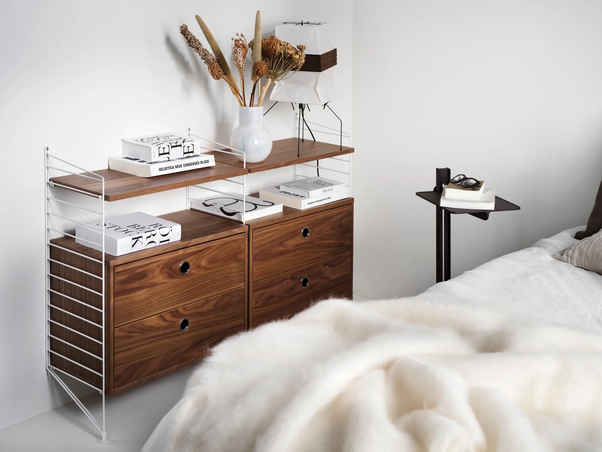 Ντουλάπι String με συρτάρια, Λευκό, 58x30 cm String