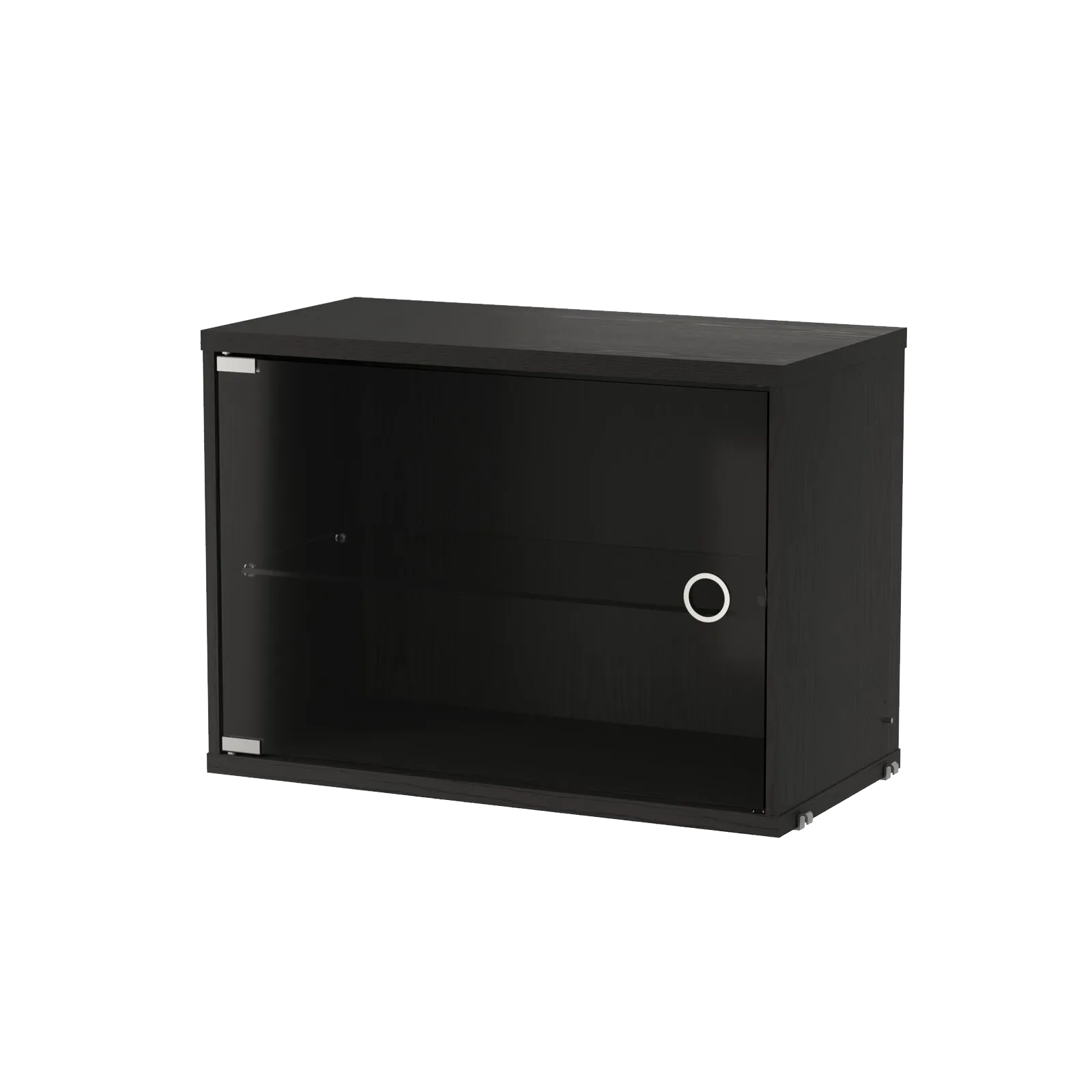 Βιτρίνα επίδειξης String, Μαύρο βερνικομένος φράξος, 58x30 cm String