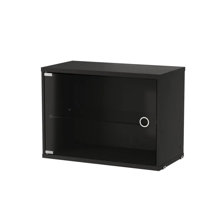 Βιτρίνα επίδειξης String - Μαύρο βερνικομένος φράξος, 58x30 cm - String