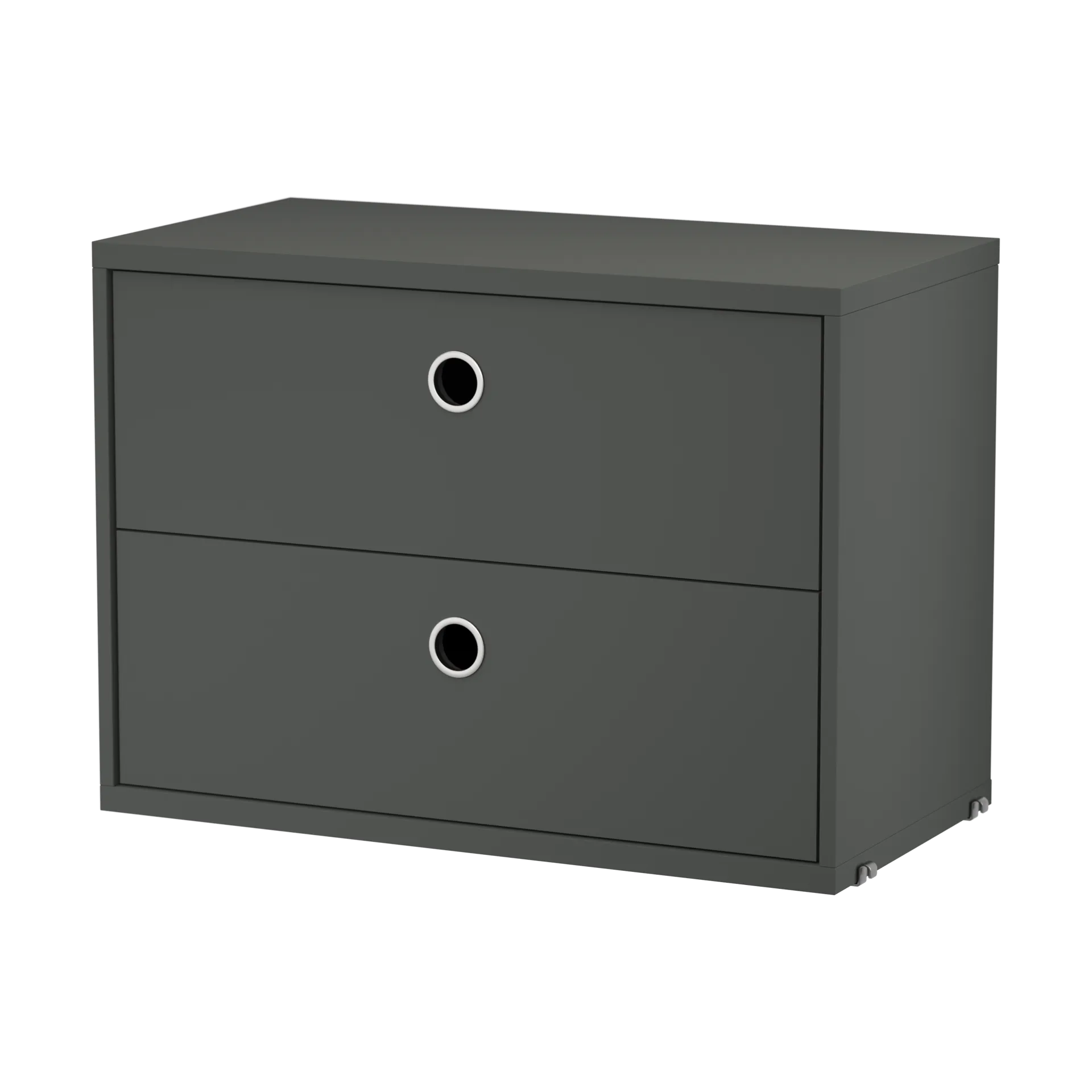 Ντουλάπι String με συρτάρια, Σκούρο γκρί, 58x30 cm String