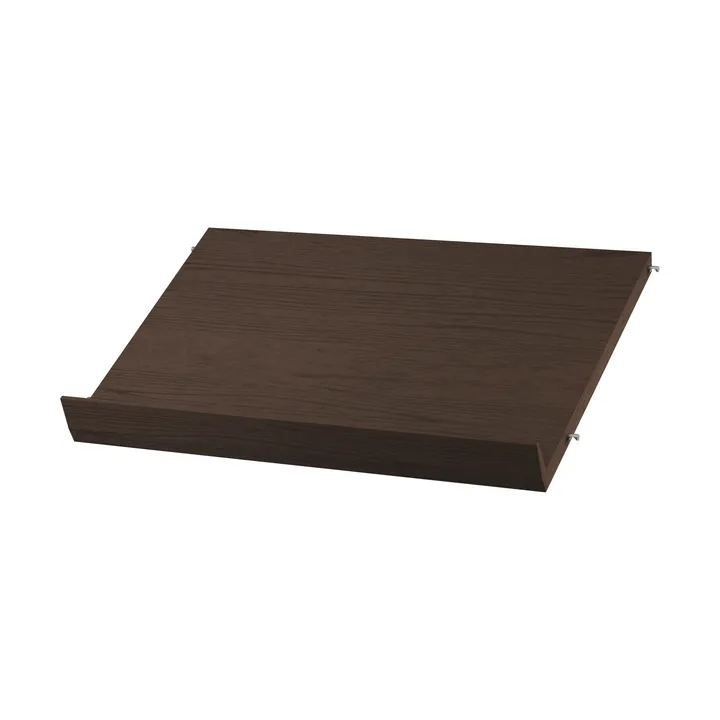 Ξύλινο ράφι περιοδικών String - Σκούρο δρυς, 58x30 εκ. - String