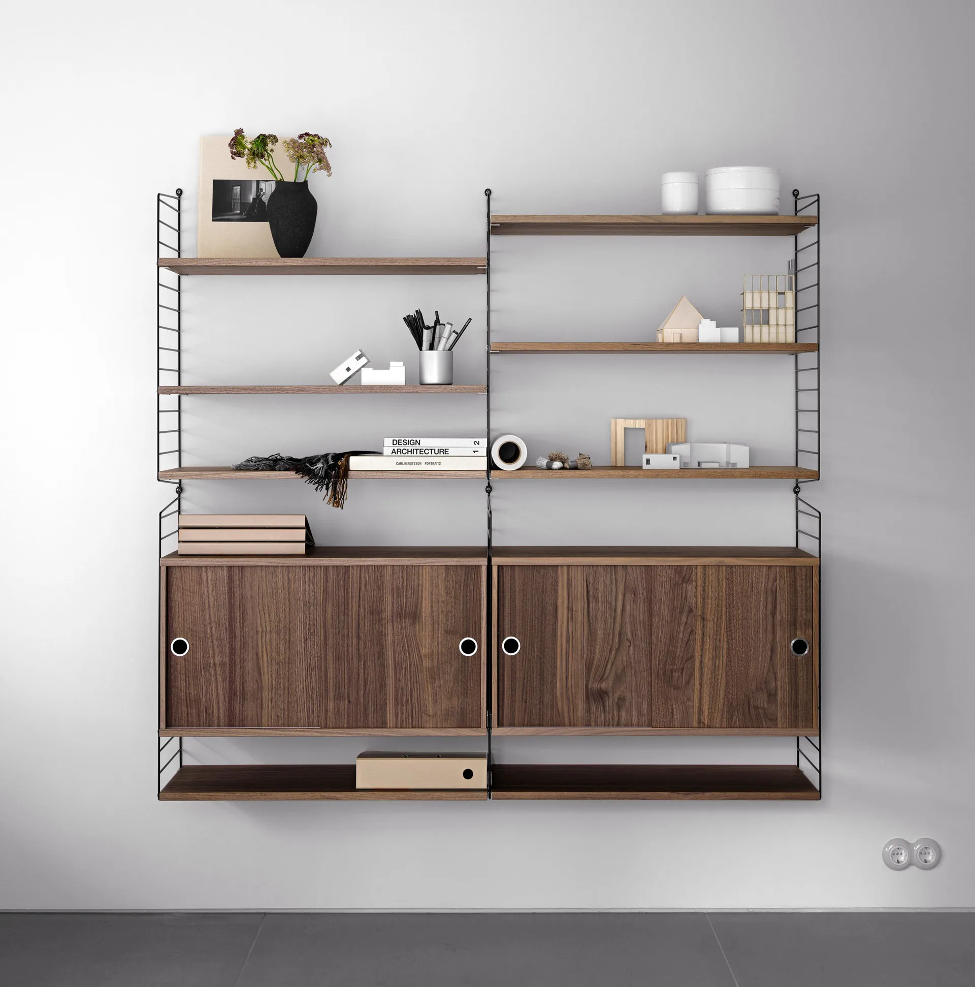 Πάνελ τοίχου String, Μαύρο, 75x20 cm , 1-τμχ  String