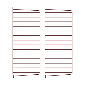 Πάνελ τοίχου String - Σκούρο κόκκινο, 75x30 εκ., 2 τεμάχια - String