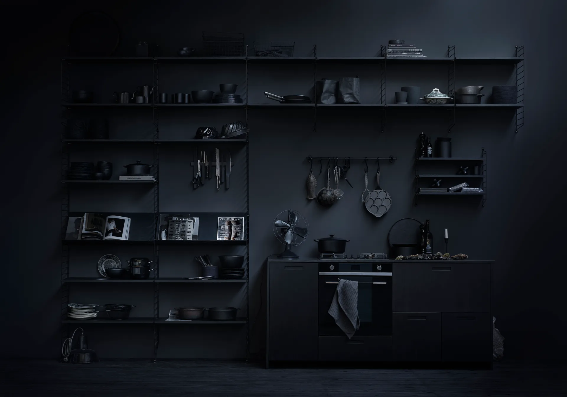 Πάνελ τοίχου String, Μαύρο, 75x30 cm , 1-τμχ  String