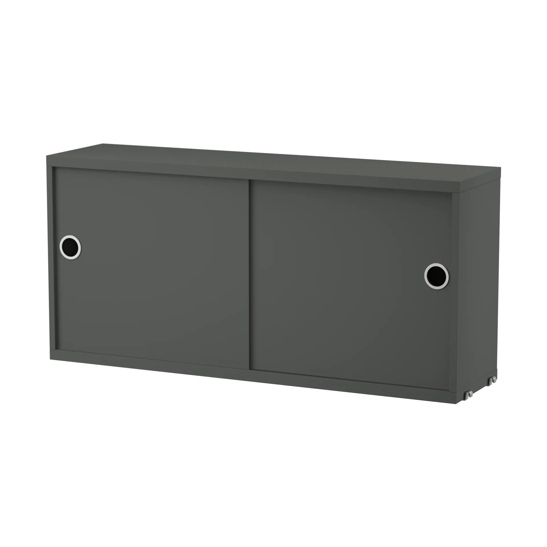 Ντουλάπι String με συρόμενη πόρτα, Σκούρο γκρί, 78x20 cm String